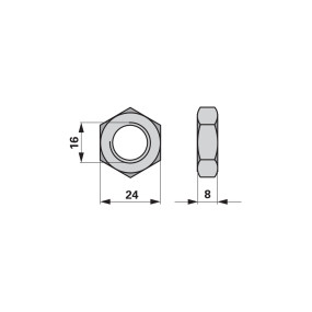 Mutter M16X1,5 Flach Anstelle (00478027) Prillinger