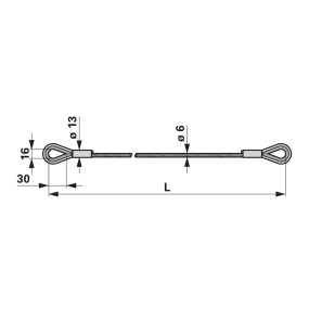 Aufzugseil Länge 4335 Mm für P (00478080) Prillinger