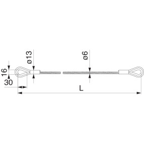 Aufzugseil Länge 4590 Mm für P (00478081) Prillinger