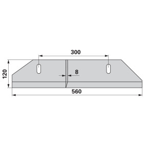 Häckselmesser 560 Mm, Zu Eberl (00480041) Prillinger