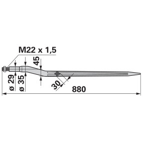 Profilzinke Länge 880 Mm Zu Tr (00480454) Prillinger