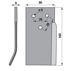 Mischwagenmesser links (00485017) Prillinger