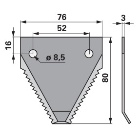 Fräsmesser 20 Grad Gebogen Gez (00485030) Prillinger