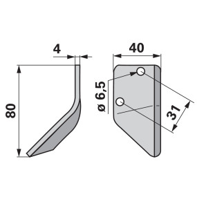 Mischwagenmesser rechts Anstel (00485032) Prillinger