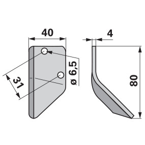 Mischwagenmesser links Anstell (00485033) Prillinger