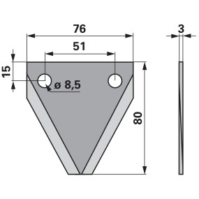 Fräsmesser Gerade Glatt Anstel (00485035) Prillinger