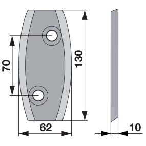 Mischwagenmesser links Anstell (00485041) Prillinger