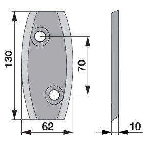 Mischwagenmesser rechts Anstel (00485042) Prillinger