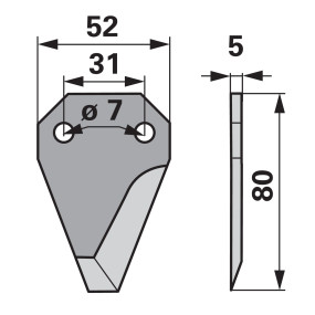 Fräsmesser links Gerade Zu Sga (00485083) Prillinger