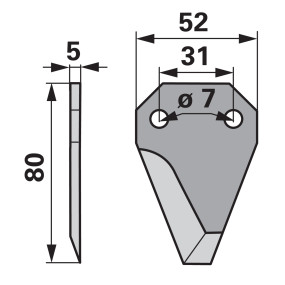 Fräsmesser rechts Gerade Zu Sg (00485084) Prillinger