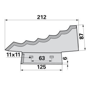 Mischwagenmesser links (00485209) Prillinger