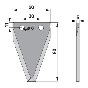 Mischwagenmesser Gerade Glatt (00485261) Prillinger