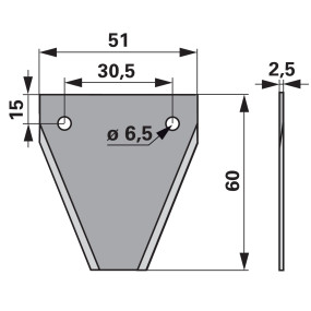 Mischwagenmesser Gerade Glatt (00485293) Prillinger