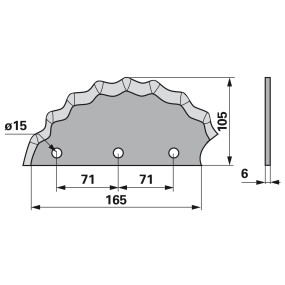 Mischwagenmesser links (00485296) Prillinger