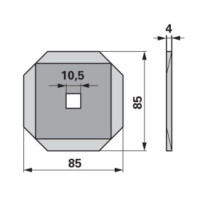 Schneidplatte Vierkant (00485303) Prillinger