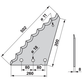 Mischwagenmesser Kurz Anstelle (00485326) Prillinger