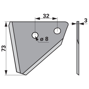 Fräsmesser  Gerade, Glatt (00485400) Prillinger