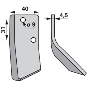 Fräsmesser rechts, Anstelle Vo (00485407) Prillinger