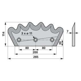 Mischwagenmesser links (00485436) Prillinger