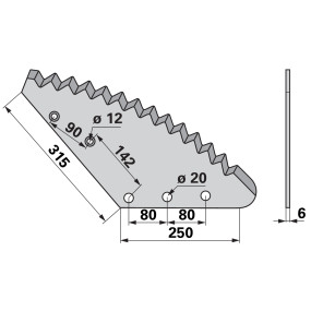 Mischwagenmesser Beschichtet (00485470) Prillinger