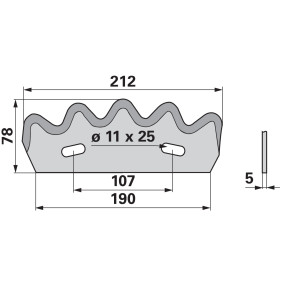 Mischwagenmesser Aufgebogen, B (00485477) Prillinger