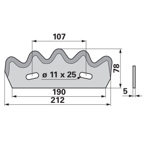 Mischwagenmesser Aufgebogen, B (00485478) Prillinger