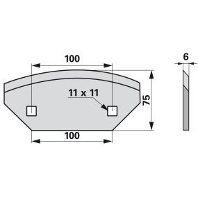 Mischwagenmesser Glatt, Anstel (00485481) Prillinger