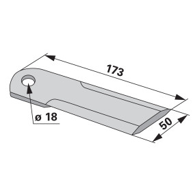 Messer Glatt 173X50X5Mm (00502914) Prillinger