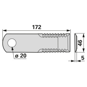 Hartschicht Häcksler Messer Lo (00502992) Prillinger