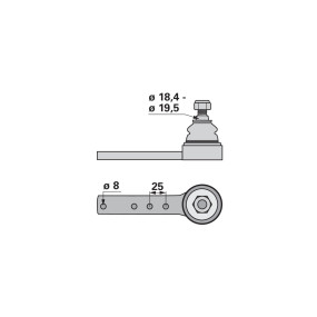 Kugelkopf Kurbel Claas Schumac (00516325) Prillinger