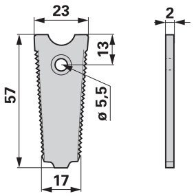 Fingerplatte Gezahnt Anstelle (00518131) Prillinger