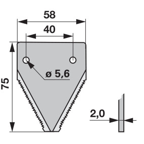 Messerklinge Gezahnt 75Mm (00518802) Prillinger