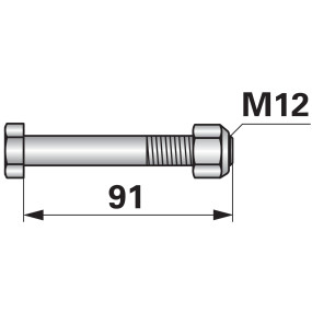 Sechskantschraube M12X1,75X90M (00530024) Prillinger