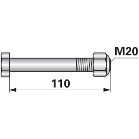 Sechskantschraube M20X2,5X110M (00530031) Prillinger