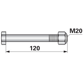 Sechskantschraube M20X2,5X120M (00530032) Prillinger