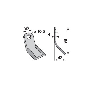 Y - Messer 35X4 L=98 Lo 10,5 (00530043) Prillinger