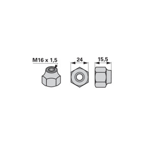 Sechskantmutter M16X1,5Mm (00530055) Prillinger