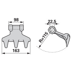 Schlaghammer B=163 R=115 Lo=22 (00530466) Prillinger