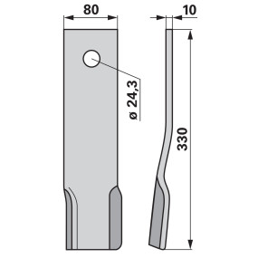 Schlegelmesser rechts Anstelle (00530500) Prillinger