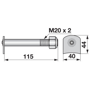 Messerschraube M20X2,5X115Mm M (00530505) Prillinger