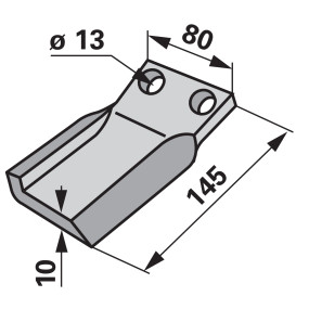 Schlegelmesser links Anstelle (00530511) Prillinger