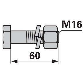 Sechskantschraube M16X2X60Mm M (00530887) Prillinger