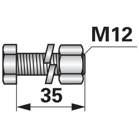 Sechskantschraube M12X35 mit M (00530923) Prillinger