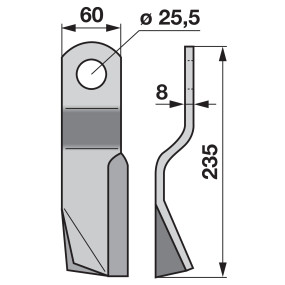 Schlegel 60X8 L=235 Lo 26,5 (00531109) Prillinger