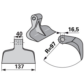 Schlaghammer B=137 H=97 Lo 16, (00531225) Prillinger