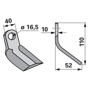 Y - Messer 40X10 L=110 Lo16,5 (00531226) Prillinger