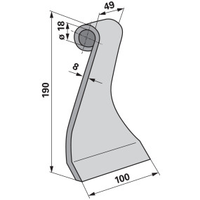 Schlegelmesser B=100 H=190 Lo= (00531251) Prillinger