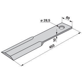 Schlegelmesser 80X10 L=450 Lo (00531263) Prillinger