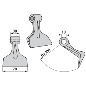 Schlaghammer B=70 H=100 Lo=13 (00531264) Prillinger