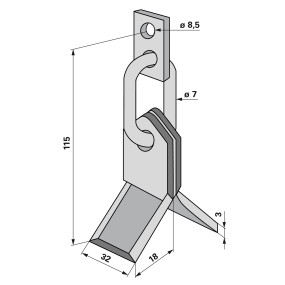 Schlegel Komplett 32X3 L=115 L (00531268) Prillinger